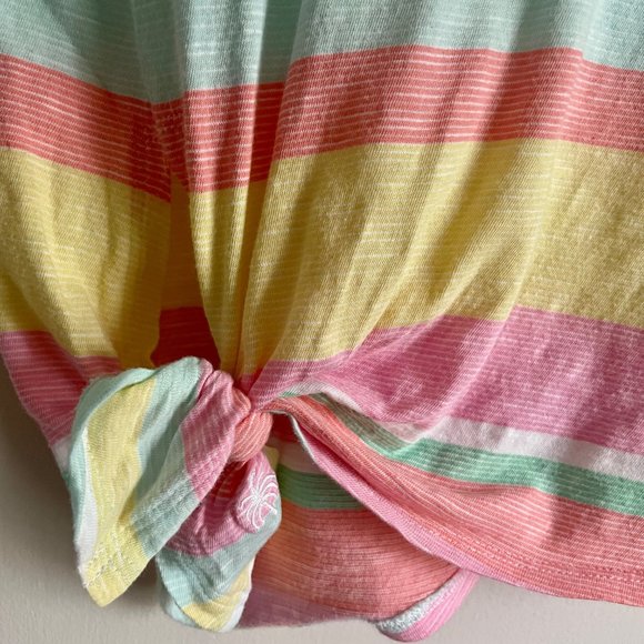 Lilly Pulitzer Lazy Days Stripe Short Sleeve Glin Cotton Scoop T Shirt Top  XS - Picture 7 of 12